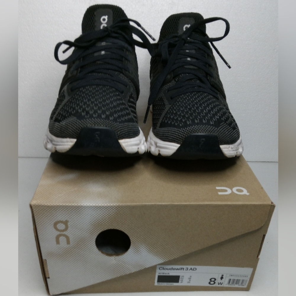 On Running Black and White Sneakers - Picture 5 of 8